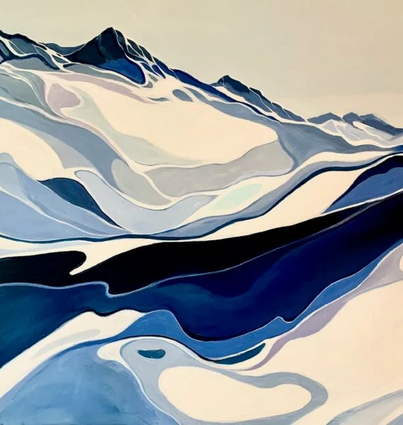 Snow-covered mountain landscape by Paul Ygartua