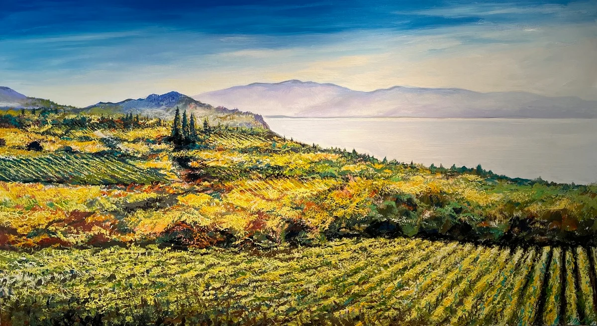 Sunlit Vineyards of Okanagan Lake