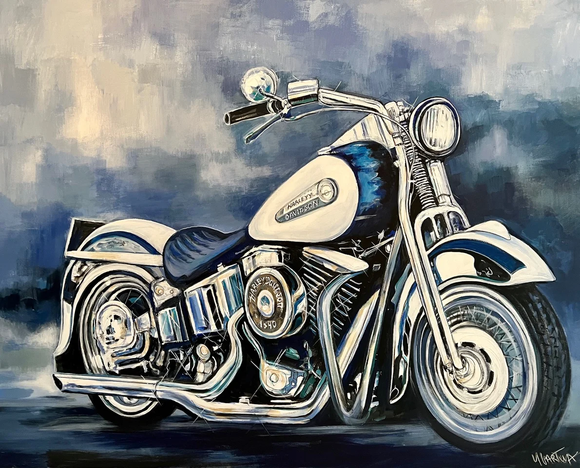 THE AMERICAN SCULPTURE – THE HARLEY – ACRYLIC ON CANVAS 48X72IN 2026 (SOLD)